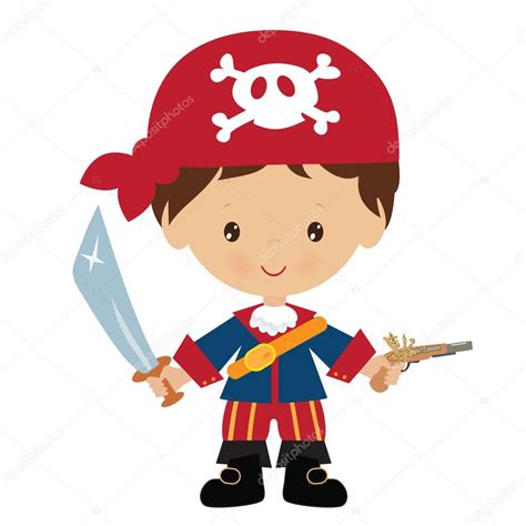 Cute pirate boy vector illustration — Stock Vector © Clipartlana #106203524