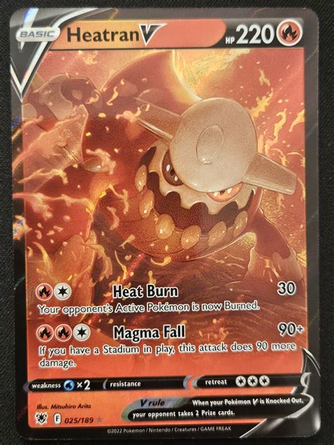 Heatran V Swsh Astral Radiance Ultra Rare Holo Pok Mon