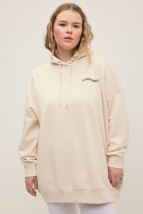 Sweat Shirt Capuche Oversized Manches Longues Imprim Dans Le Dos