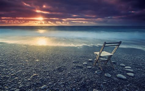 Wallpaper 1920x1200 Px Beach Calm Clouds Coast Landscape Nature