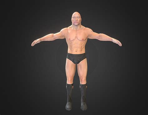 Rock Dwayne Johnson 3d Model Turbosquid 1561512