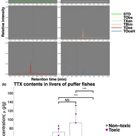 Puffer Fish Livers Tetrodotoxin Ttx Contents Detected By Lc Ms Ms