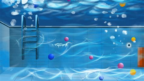 Summer Swimming Pool Banner Background Material Swimming Pool Indoor