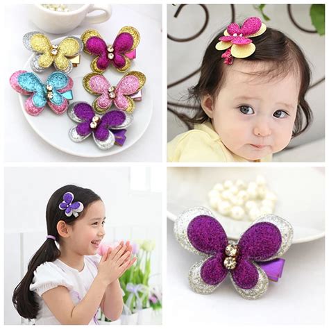 1 Pcs New Fashion Glitter Butterfly Shape Children Headdress Girls Cute