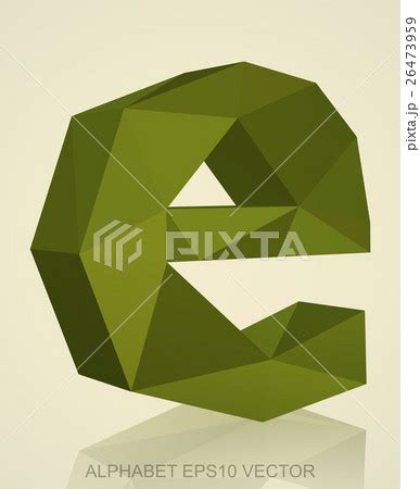 Abstract Khaki D Polygonal E With Reflection Eps