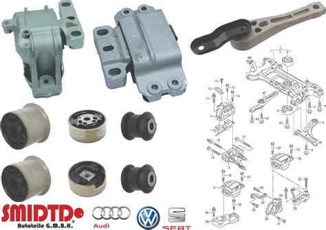 5 Soportes Motor Y Caja 4 Bujes Audi A3 1 8l 06 14 Meses Sin Intereses