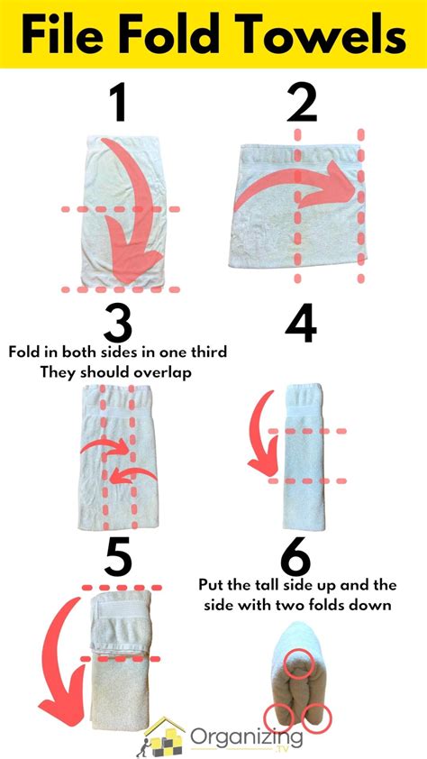 How To Fold Towels Fast And Neat Video Illustrations Organizing