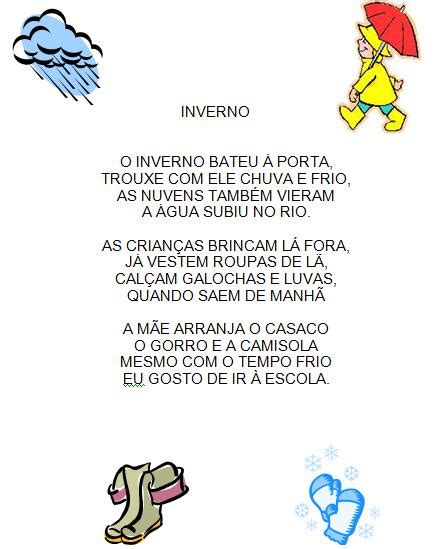 Texto Sobre Inverno - O INVERNO: TEXTO E ATIVIDADES ~ Atividades Escolares