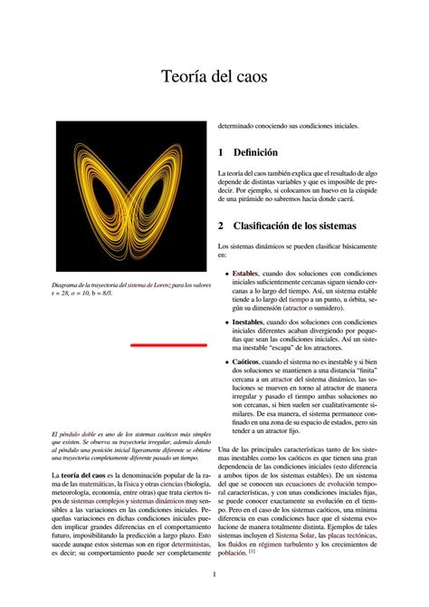 Presentacion Teoria Del Caos Pdf Teoría Del Caos Enseñanza De Matemática