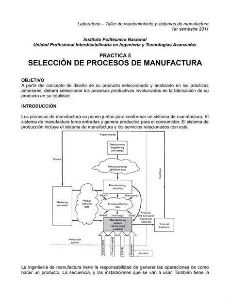 Pdf Practica Selecci N De Procesos De Manufactura De Igual