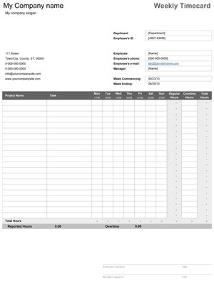 Weekly Timesheet Templates | 10+ Free Docs, Xlsx & PDF Formats, Samples, Worksheets, Examples,