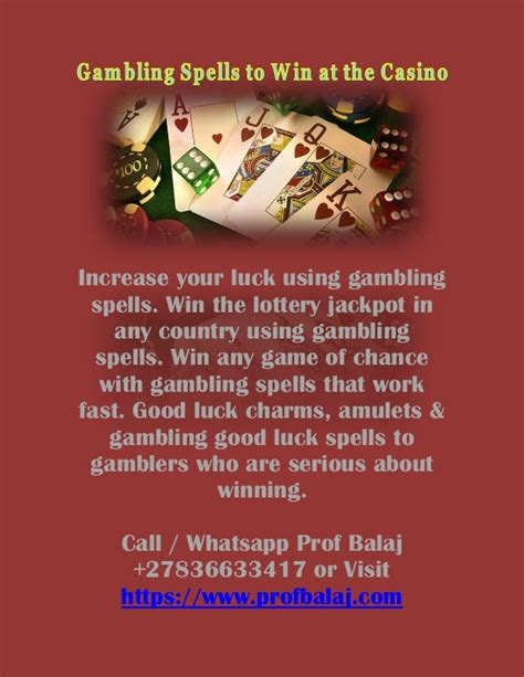 Gambling Spells to Win at the Casino - Quick Casino Money Spells Call ...