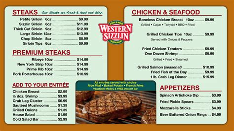 Western Sizzlin - OBXmenu.com