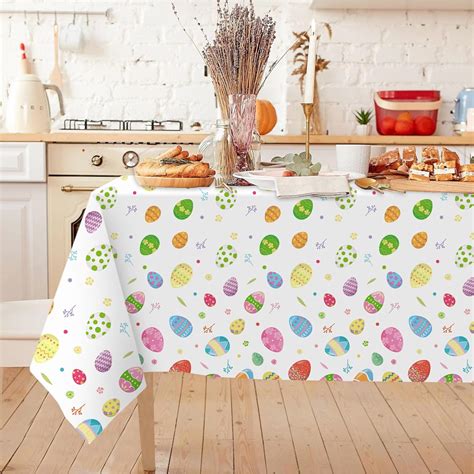 Amazon FOTSHARER Easter Tablecloths Disposable 54x108 Inch 2Panels