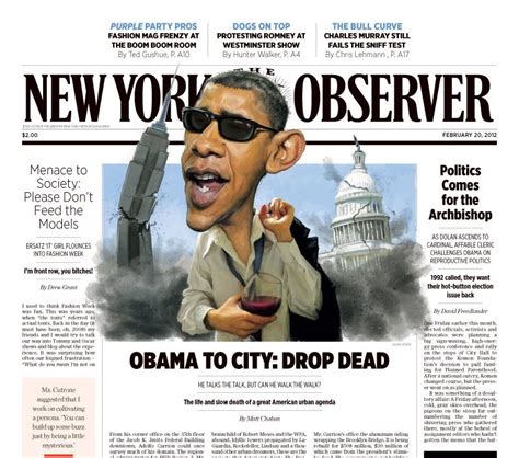 It's funny because it's true: Cover for New York Observer