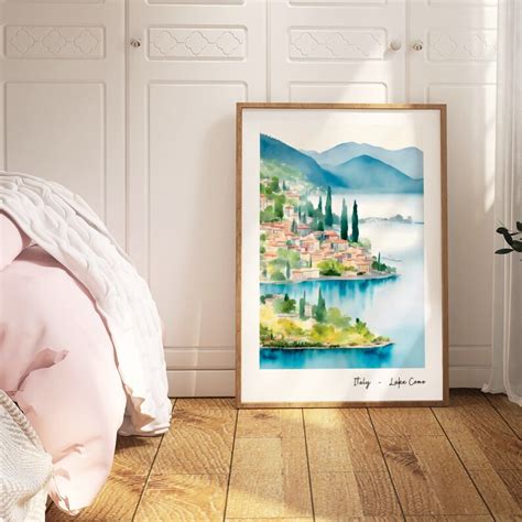 Lake Como Travel Print Italy Lake Como Print Lake Como Poster Italy