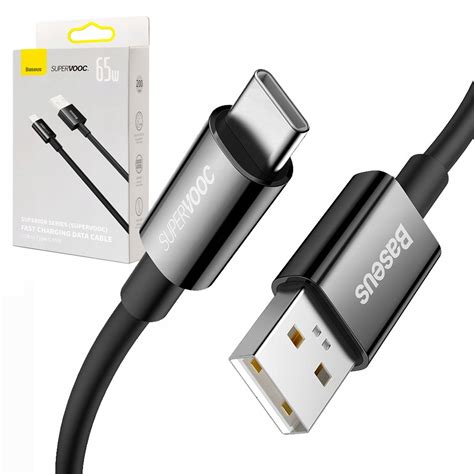 BASEUS SZYBKI KABEL USB USB C 65W MOCNY PRZEWÓD DO KOMPUTERA TELEFONU