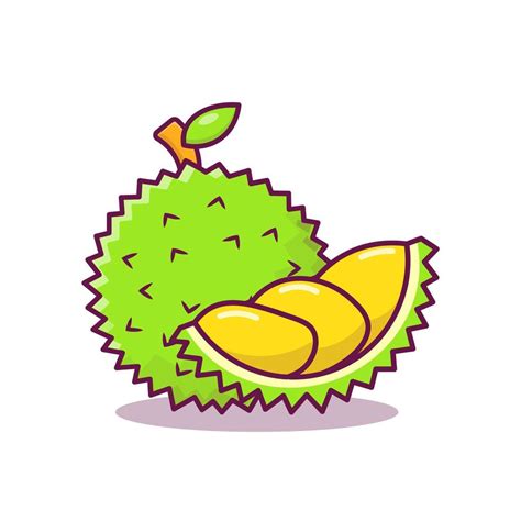 Durian cartoon vector icon illustration 16102800 Vector Art at Vecteezy