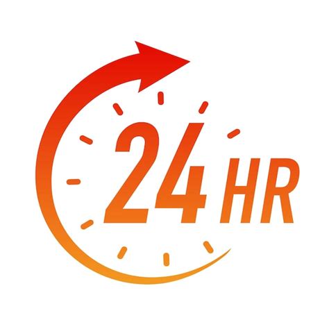 Premium Vector | 24 hours timer vector symbol color style