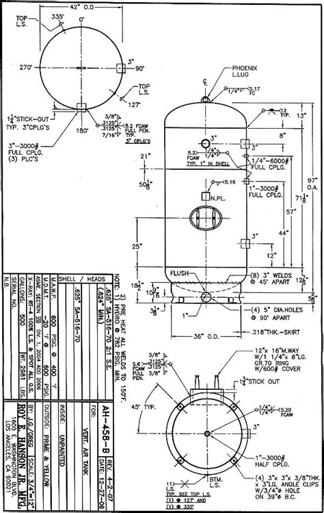 Gallon Carbon Steel Vertical Air Tank Psig Asme Part Number