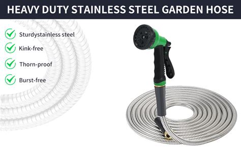 Amazon Ft Garden Hose Sikain Heavy Duty Stainless Steel Water