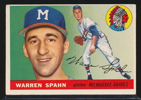 Lot Detail - 1955 Topps Baseball- #31 Warren Spahn, Braves