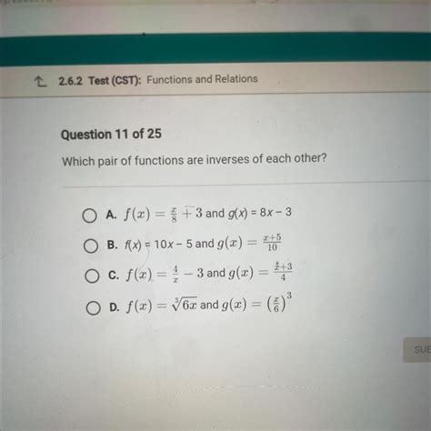 Which Pair Of Functions Are Inverses Of Each Other