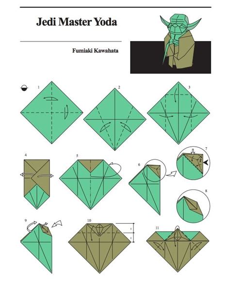 Yoda Origami Directions Star Wars Origami Origami Yoda