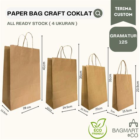 Jual Paper Bag Coklat 120 Gr Bahan Kraft Craft All Size Bahan Daur