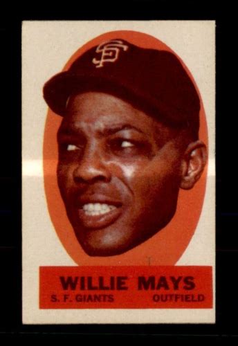 1963 Topps Peel Offs Set Break Willie Mays EX EXMINT EBay