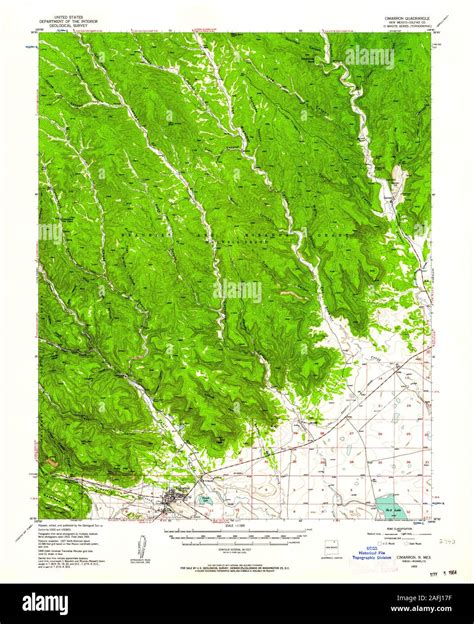 Map of cimarron new mexico hi-res stock photography and images - Alamy