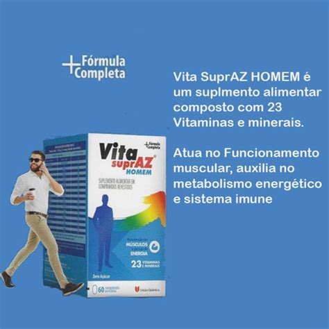 Vita Supraz Homem Suplemento Vitaminico Mineral Comp Submarino