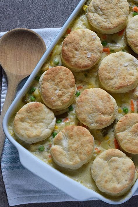 Chicken Pot Pie with Biscuits - Adventures of Mel