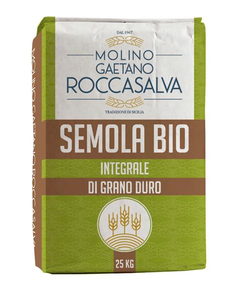 Semola Bio Integrale Di Grano Duro Kg Molino Gaetano Roccasalva Shop