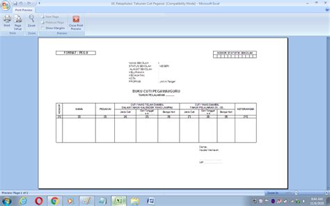 Detail Contoh Form Cuti Karyawan Koleksi Nomer