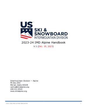 Fillable Online Alpine Competition Guide Fax Email Print Pdffiller