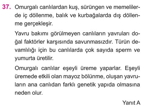 6 CANLILARDA ÜREME BÜYÜME VE GELİŞME arşivleri Cep Test Çözümleri