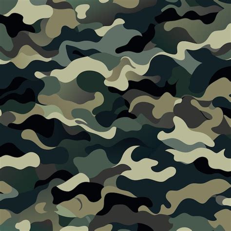 Premium Vector Army Camo Seamless Vector Background