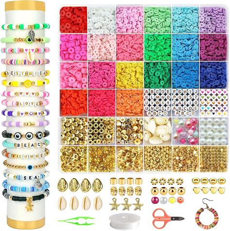 Zepitniy Pi Ces Perles Plates Pour Bracelet Mm Kit Perles Plates