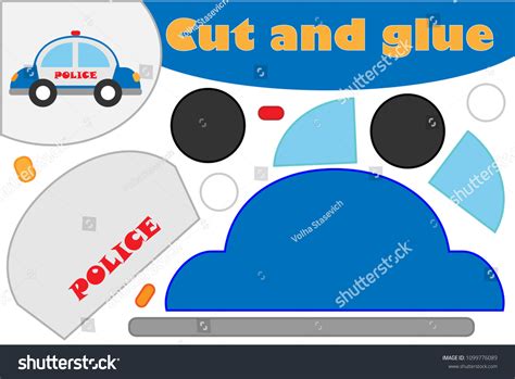 Police Car Cartoon Style Education Game Stock Vector (Royalty Free) 1099776089 | Shutterstock