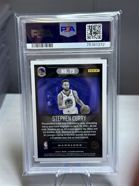 2020 Stephen Curry Illusions Trophy Collection Starlight PSA 9 Mint EBay