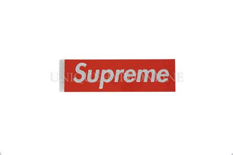 Supreme Glitter Box Logo Sticker Red (Single) – UniqueHype