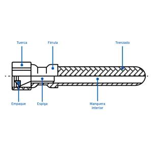 48969 FMO 55X TRUPER Foset Manguera Para Monomando Acero Inox 1 2 X