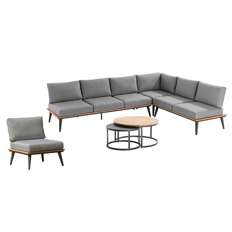 Niehoff Serra Ecklounge 6 Tlg Aluminium Canvas Anthrazit