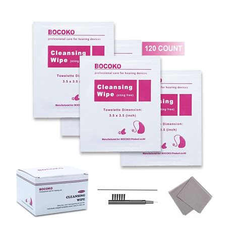 Count Hearing Aid Wipes Individually Packaged Cleaning Towelette