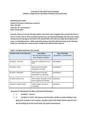 Assignment 1 Descriptive Statistics Data Analysis Plan Template Copy