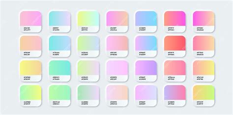 Premium Vector Gradient Color Palette Catalog Samples In Rgb Or Hex