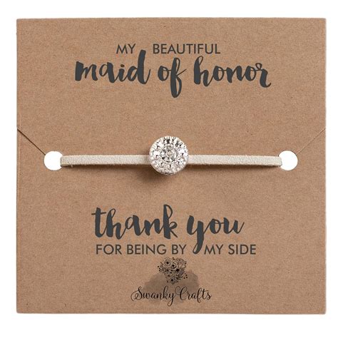 Amazon Thank You Maid Of Honor Gift Maid Of Honor Bracelet Maid