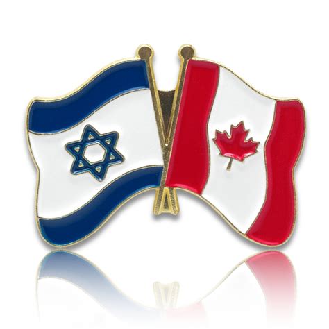 Lapel Pin - Canada - Israel Flag - Galilee Calendars