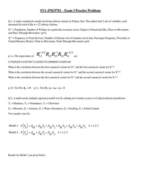 R Rrrr Sta 47025701 Exam 3 Practice Problems Pdf Coefficient Of